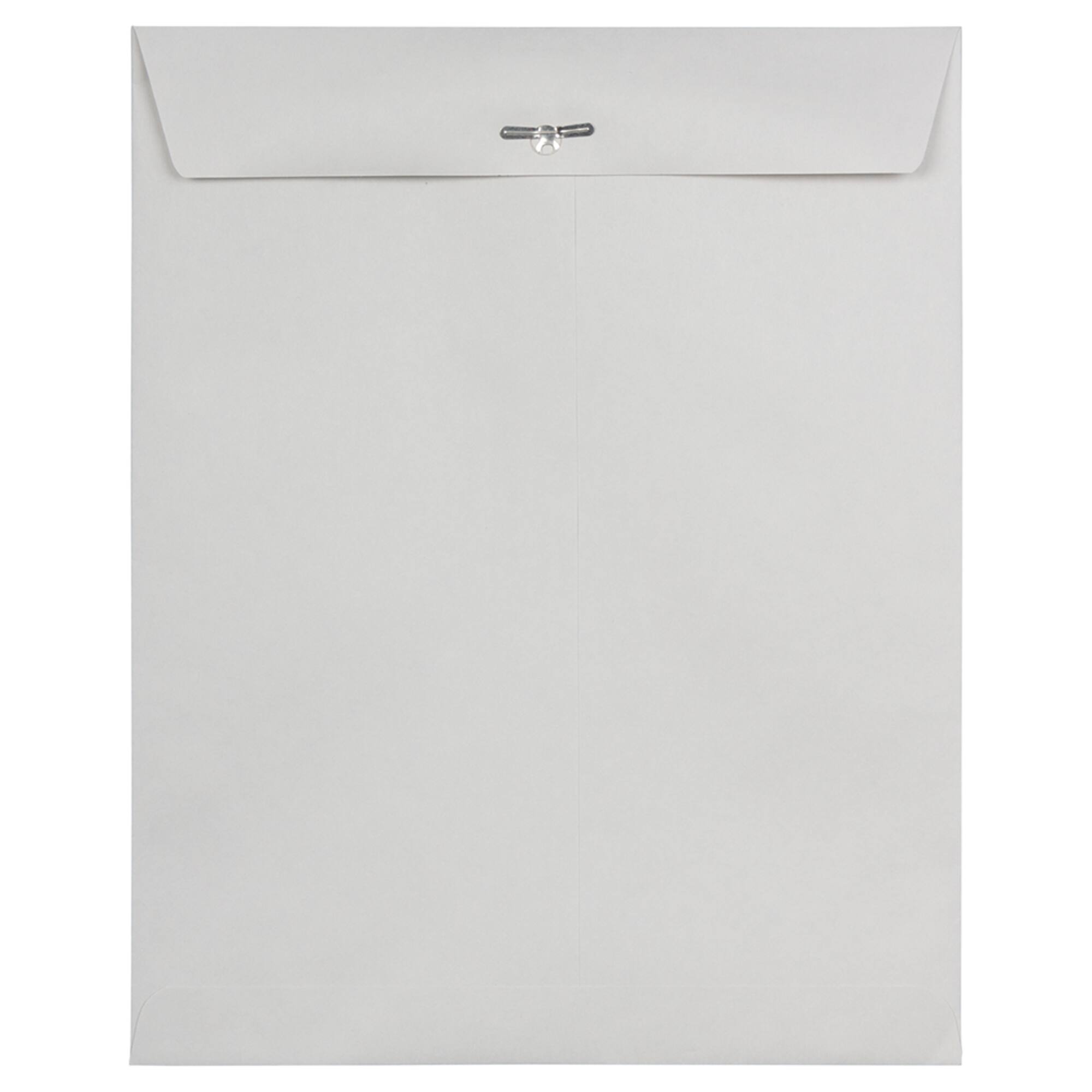JAM Paper 15" x 20" Gray Open End Clasp Envelopes, 125ct.